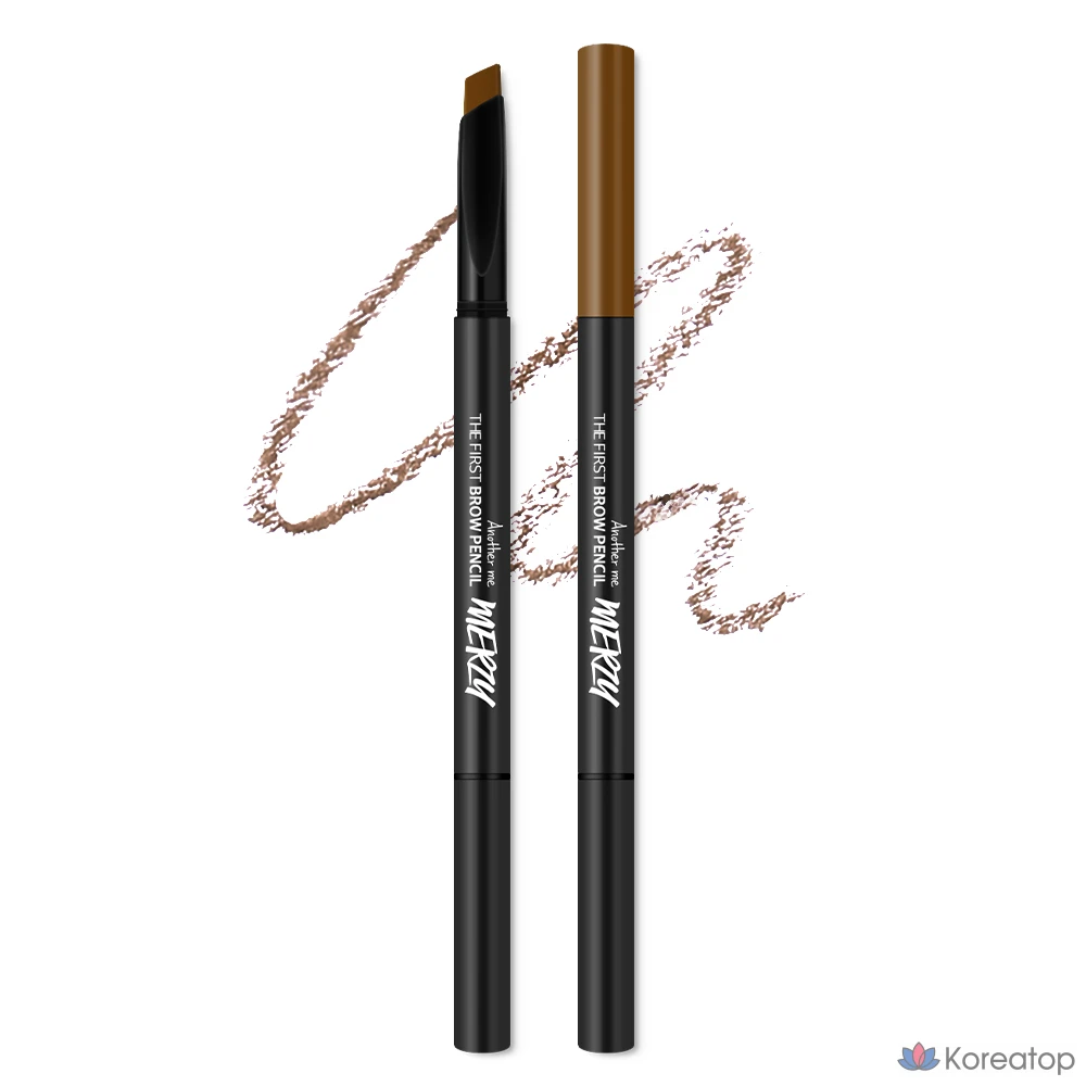 Карандаш для бровей MERZY The First Brow Pencil, оттенок B3 Almond Brown, 0.3 г, 1 шт.