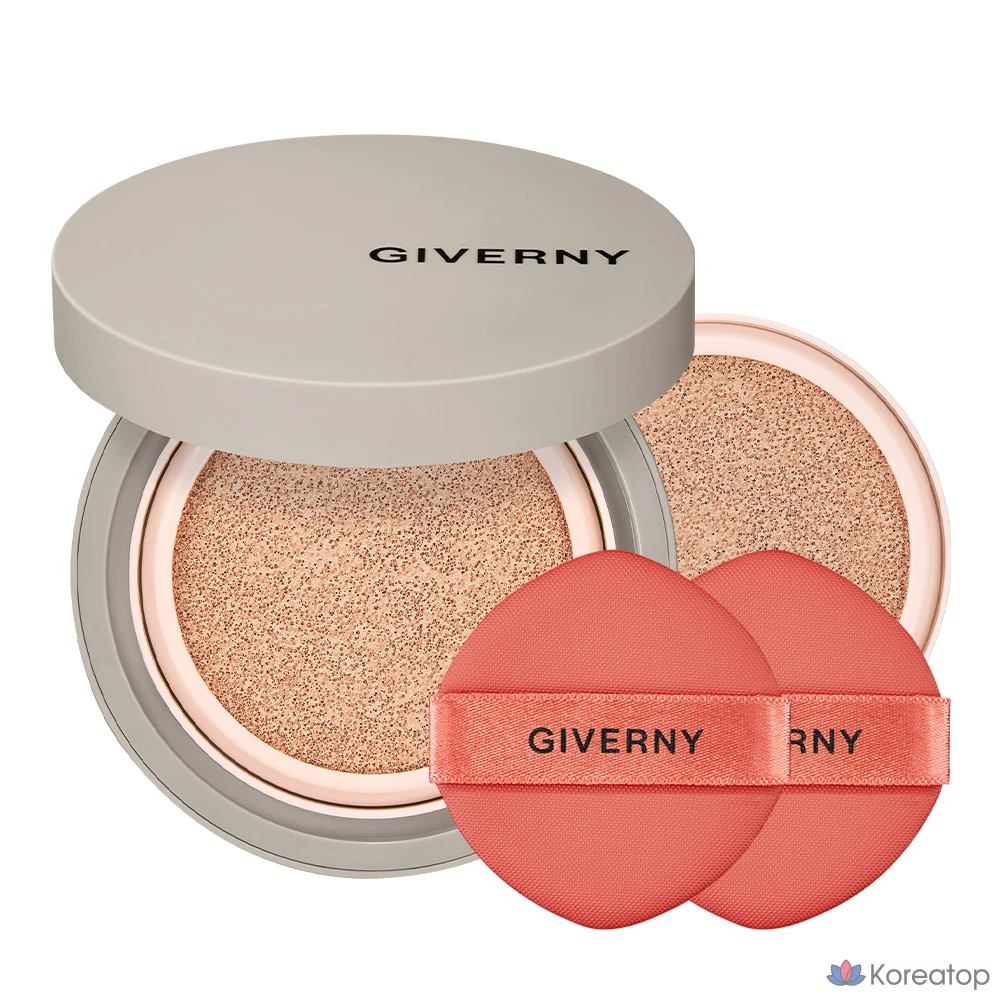 Кушон Giverny Milchak Matt Fit Cushion Foundation (Set: 12g + Refill 12g), оттенок 23NW Medium Beige, 1 шт.