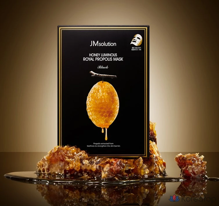 Тканевая маска для лица JM Solution Honey Luminous Royal Propolis Mask, 50 шт., фото 2
