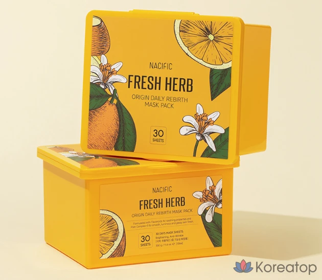Тканевая маска для лица NACIFIC Fresh Herb Origin Daily Reverse Mask, 120 шт., фото 4