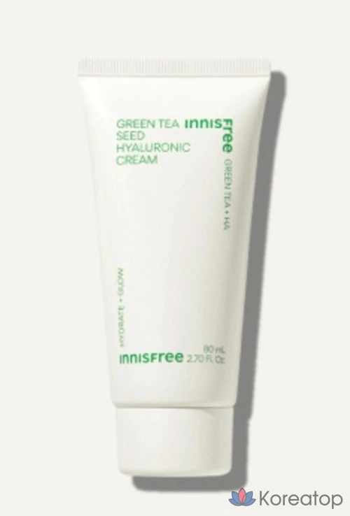 Крем Innisfree Green Tea Seed Hyaluronic Acid Cream, 80 мл, 1 шт., фото 2