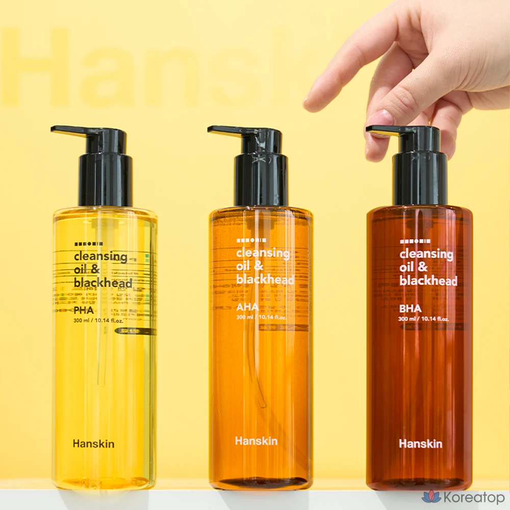 Гидрофильное масло HANSKIN Cleansing Oil &amp; Blackhead AHA, 300 мл, 1 шт.