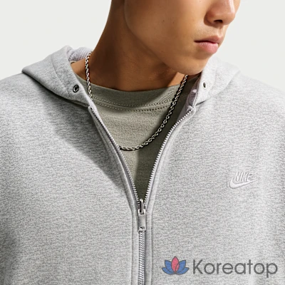 Худи на молнии мужской Nike Club Oversized Fleece Full Zip Reversible Hoodie, фото 3