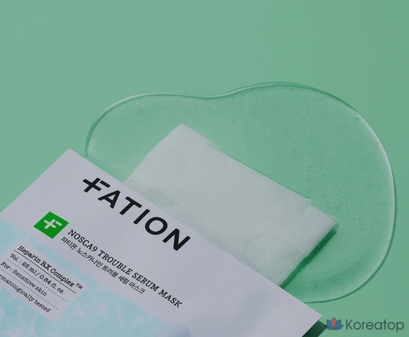 Тканевая маска для лица FATION Noscana Trouble Serum Mask, 25 мл, 40 шт., фото 3