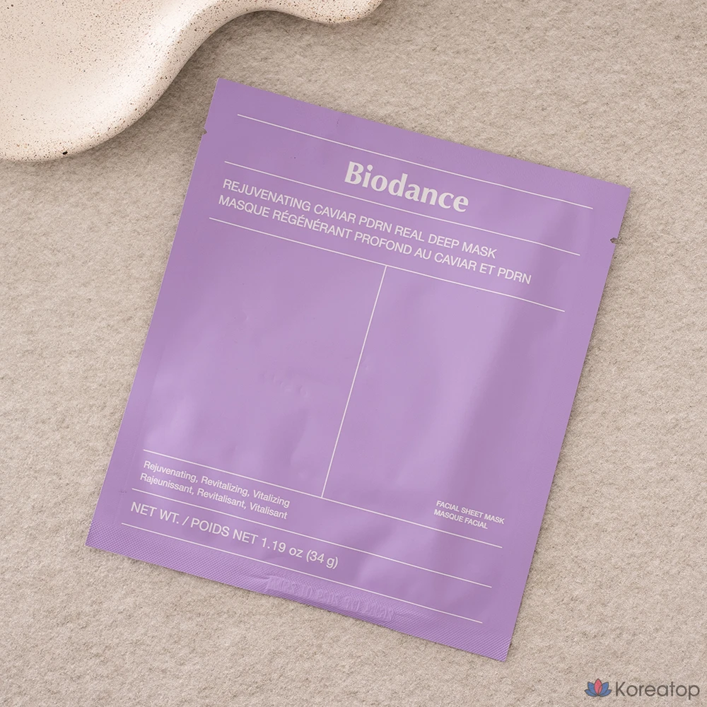 Тканевая маска для лица Biodance Rejuvenating Caviar PDRN Real Deep Mask, 3 шт.