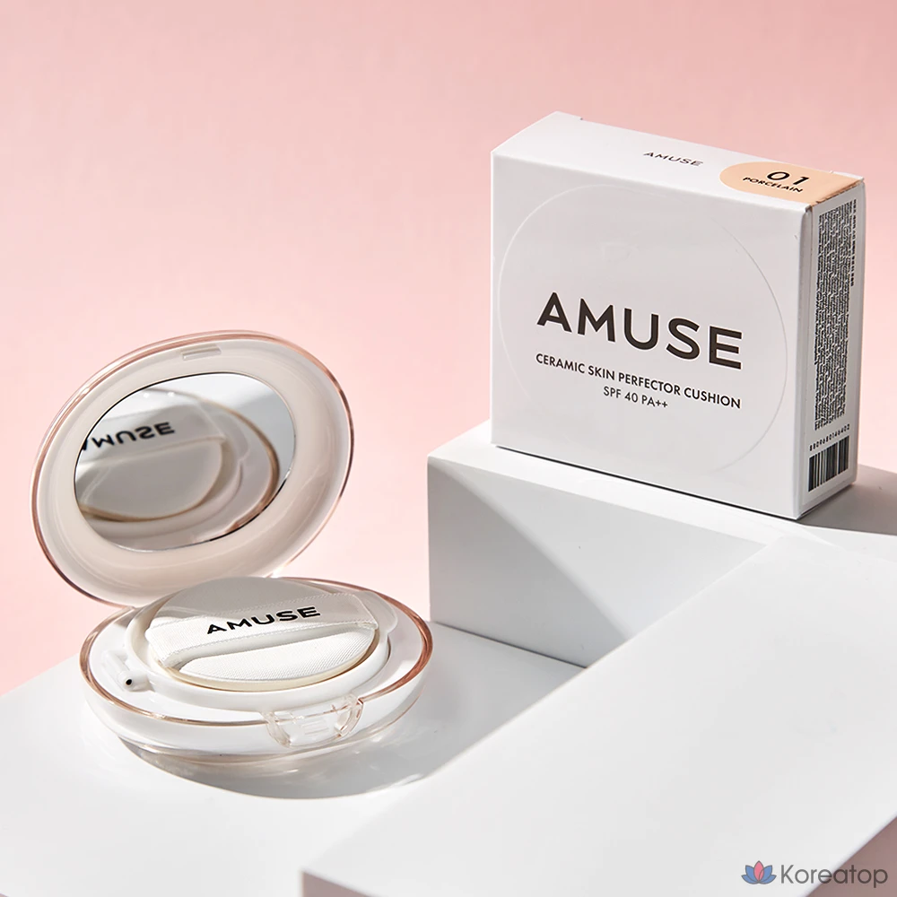 Кушон AMUSE Ceramic Skin Perfecter Cushion, оттенок 01 Porcelain, 15 г, 1 шт., фото 6
