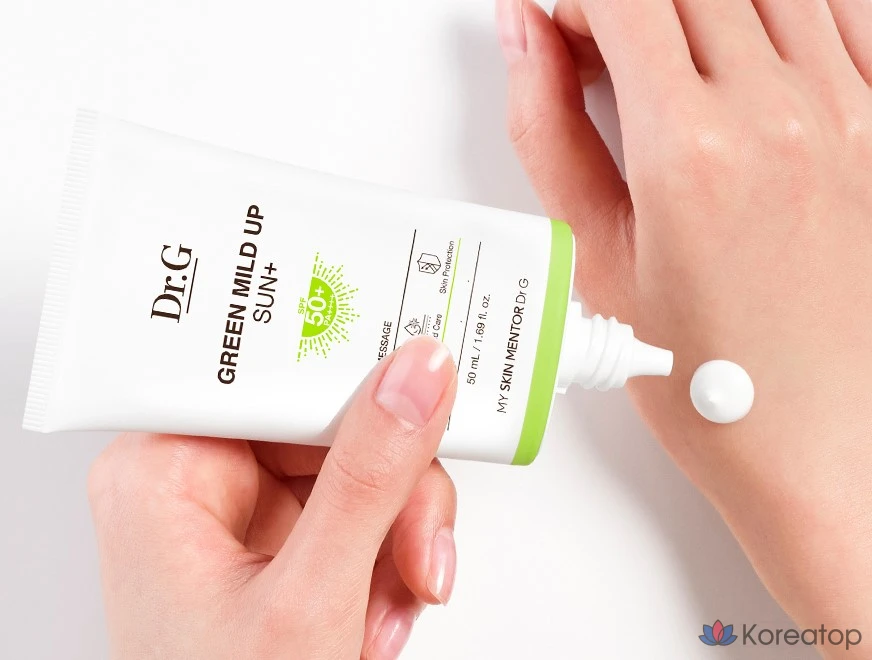 Солнцезащитный крем Dr. G Green Mild Up Sun Plus SPF50+ PA++++, 35 мл, 1 шт.