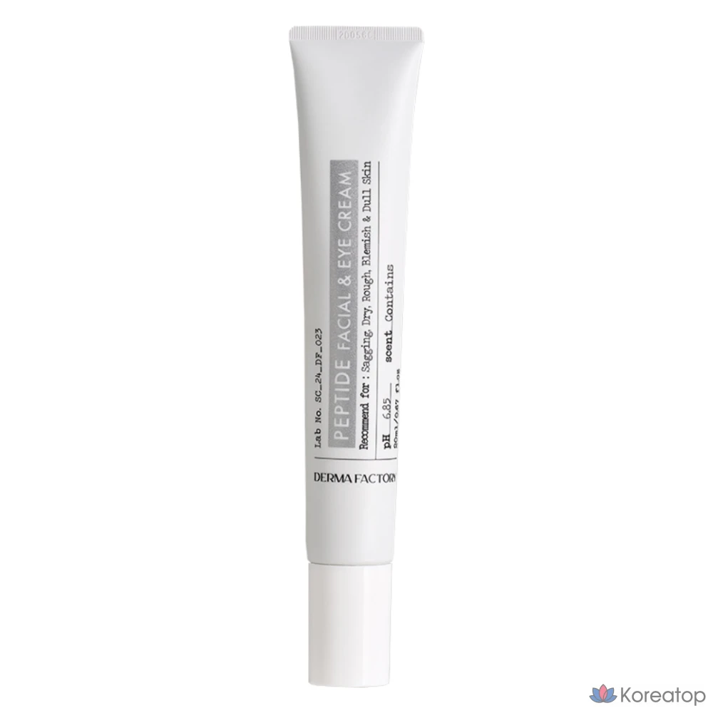 Крем для лица и области вокруг глаз Derma Factory Peptide Facial & Eye Cream, 20 мл, 1 шт.