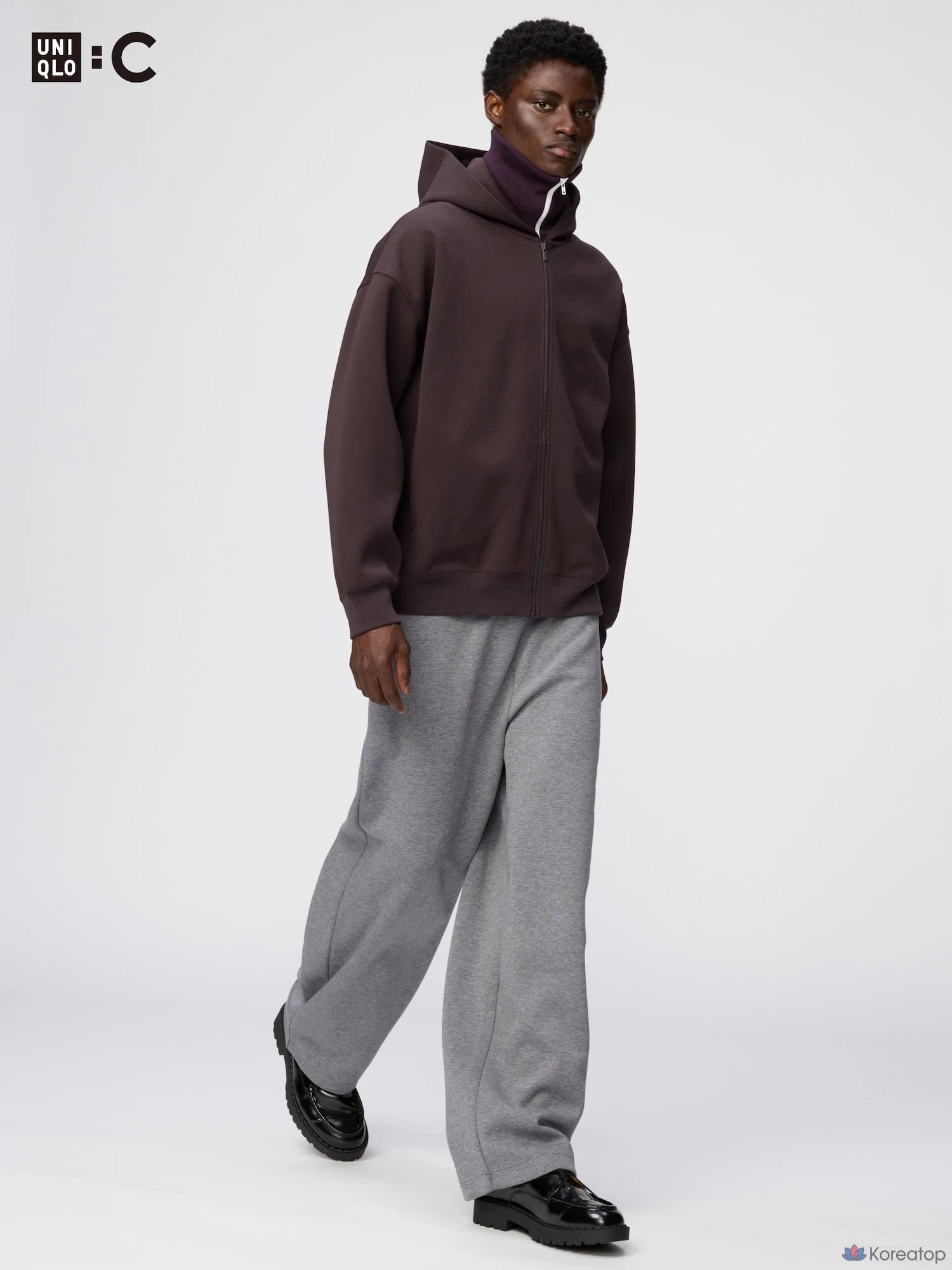 Брюки Uniqlo Sweat Wide Pants, длина штанины 66-72 см