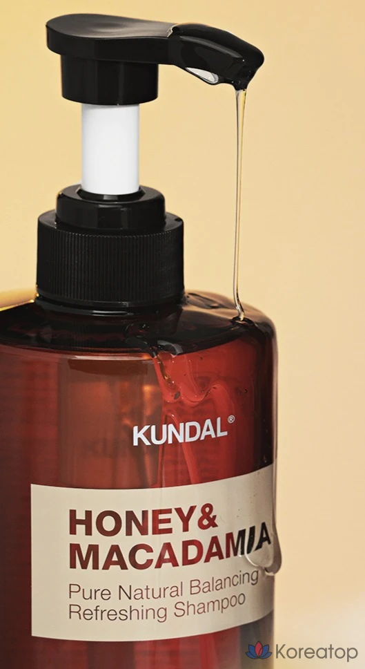 Шампунь Kundal Honey & Macadamia Nature Shampoo, аромат White Musk, 1.058 л, 1 шт., фото 3