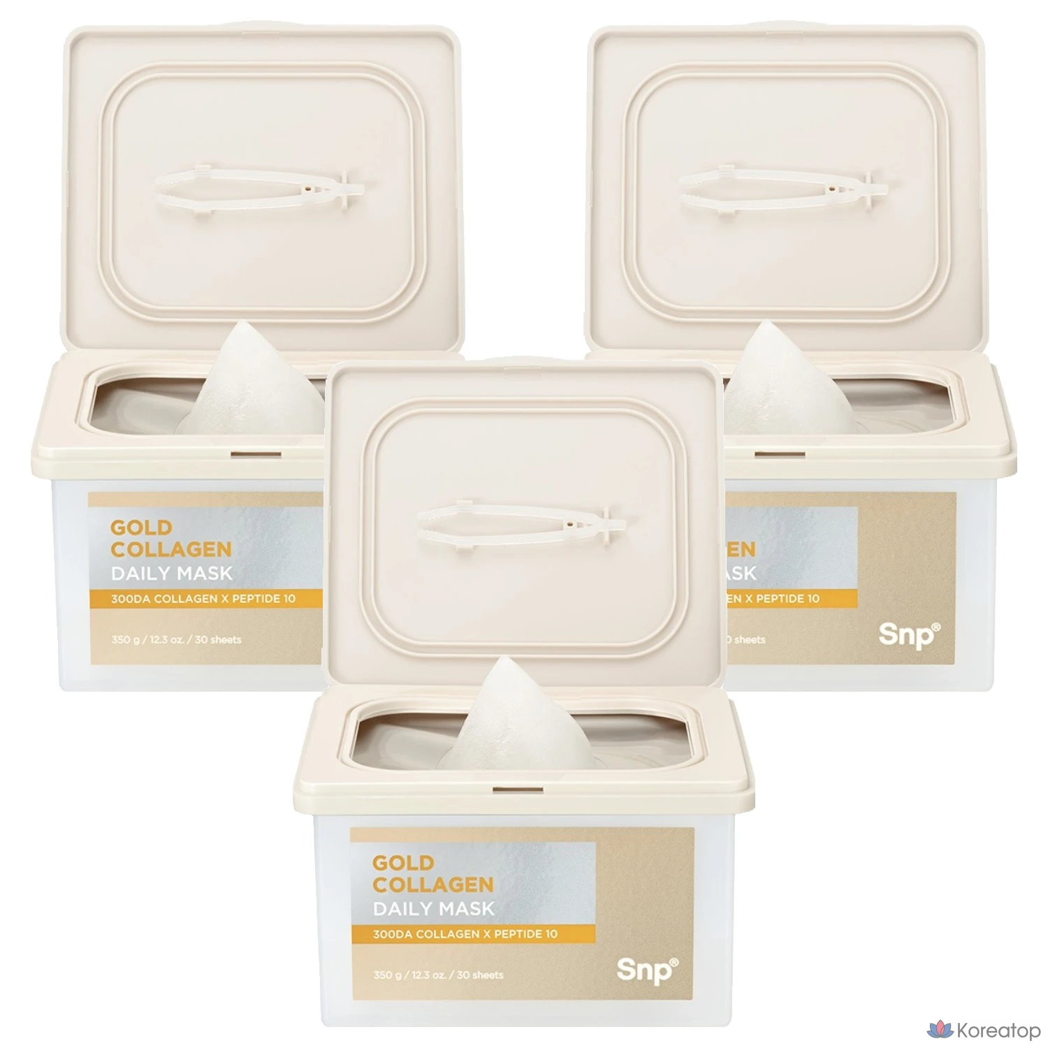 Тканевая маска для лица SNP Gold Collagen Daily Mask, 350 г, 30 шт.