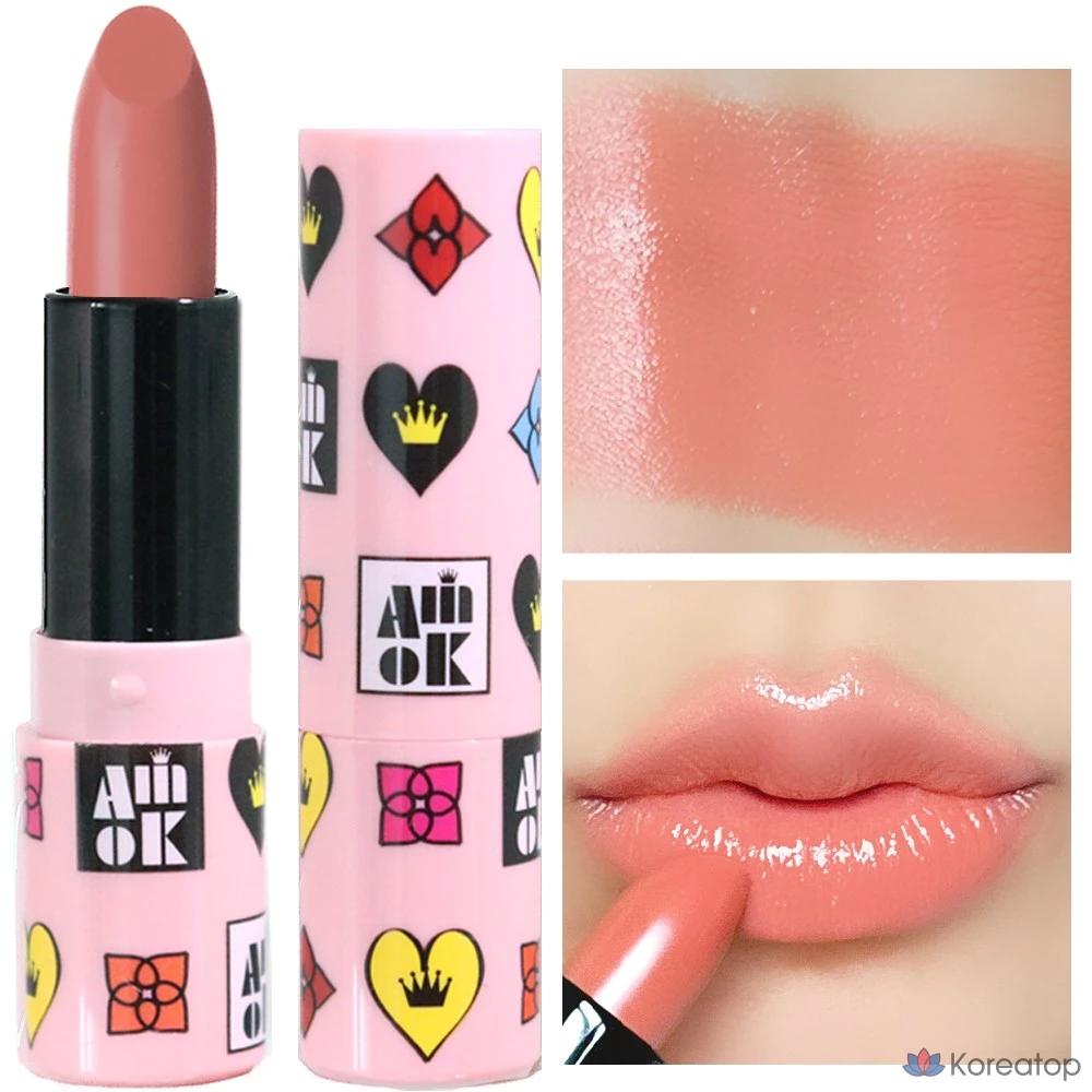 Помада YNM Amiok Keoteul Picnic Lipstick, оттенок P01 Muse in Coral, 4 г, 1 шт., фото 3