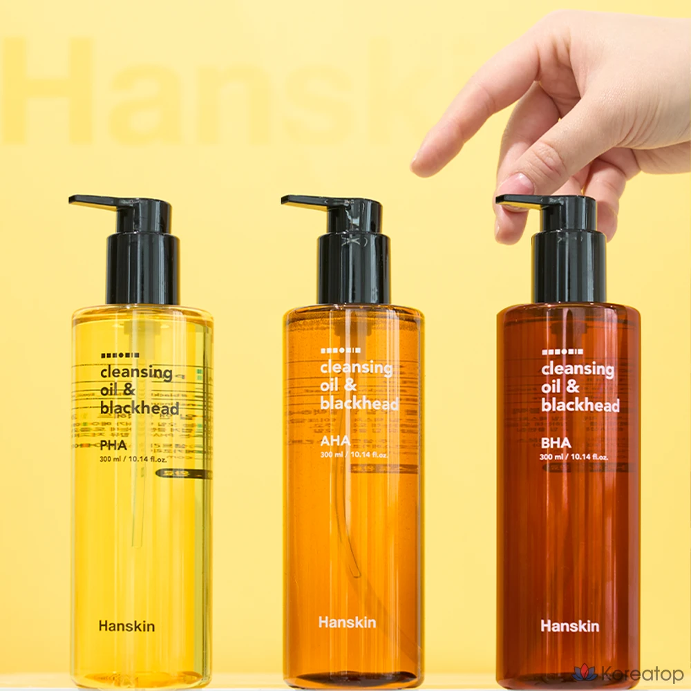 Гидрофильное масло HANSKIN Cleansing Oil &amp; Blackhead AHA, 300 мл, 1 шт.