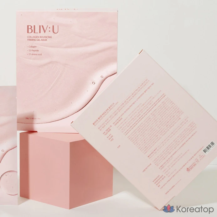 Гель-маска для лица BLIV:U Collagen Bouncing Elasticity Gel Mask, 28 г, 15 шт., фото 6