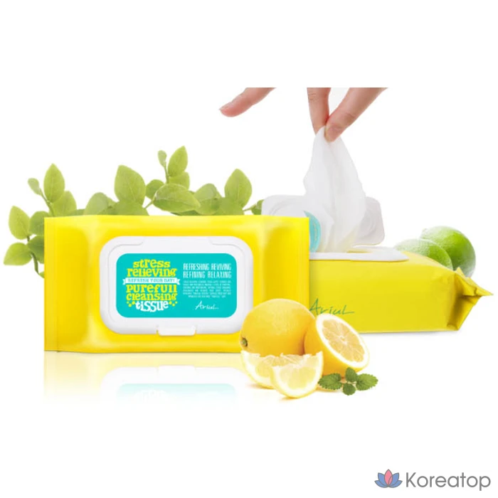 Очищающие салфетки для лица Ariul Stress Relieving Purefull Cleansing Tissue, 80 шт.