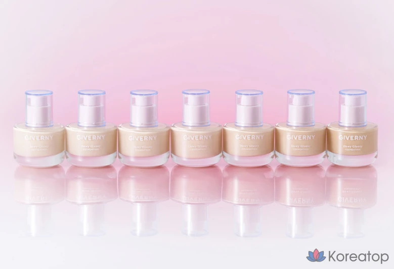 Фундация Giverny Dewy Glassy Foundation, оттенок 21NW Light Beige, 30 мл, 1 шт.