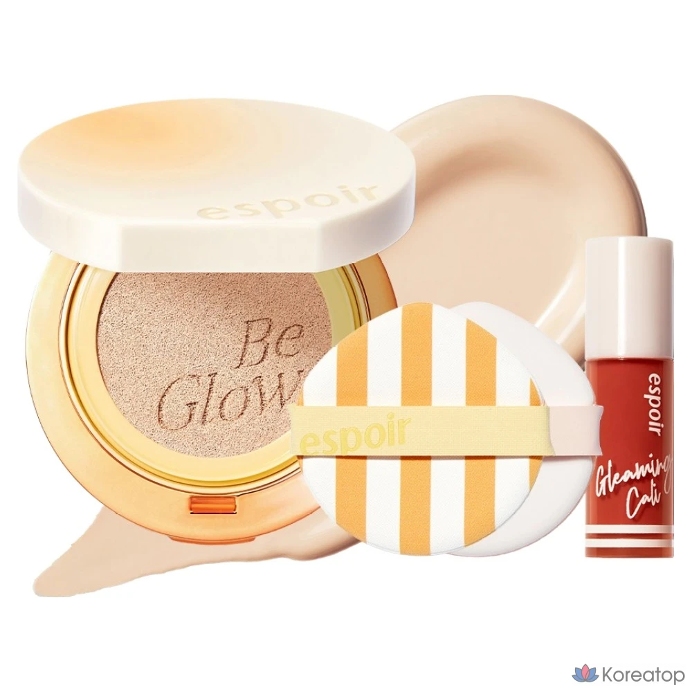 Кушон Espoir Be Glow Volume Cushion Foundation SPF42 PA+++ Glimming Kelly Edition, оттенок 20 Vanilla, 13 г, 1 шт.