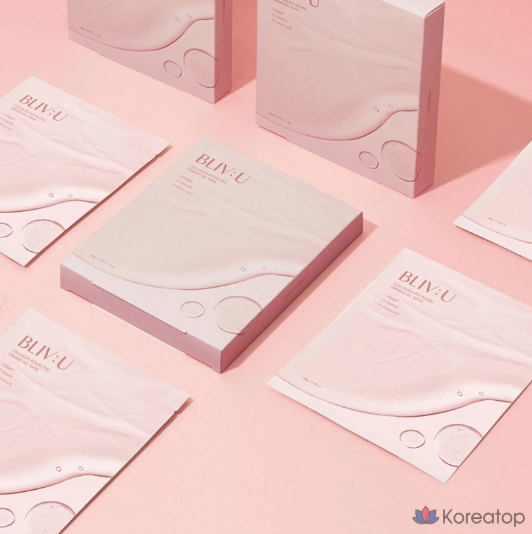 Гель-маска для лица BLIV:U Collagen Bouncing Elasticity Gel Mask, 28 г, 15 шт., фото 7
