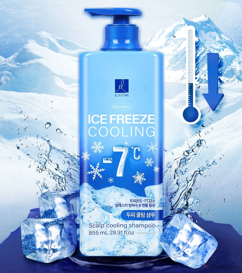 Шампунь Elastine Ice Freeze Scalp Cooling Shampoo Menthol, 855 мл, 1 шт.