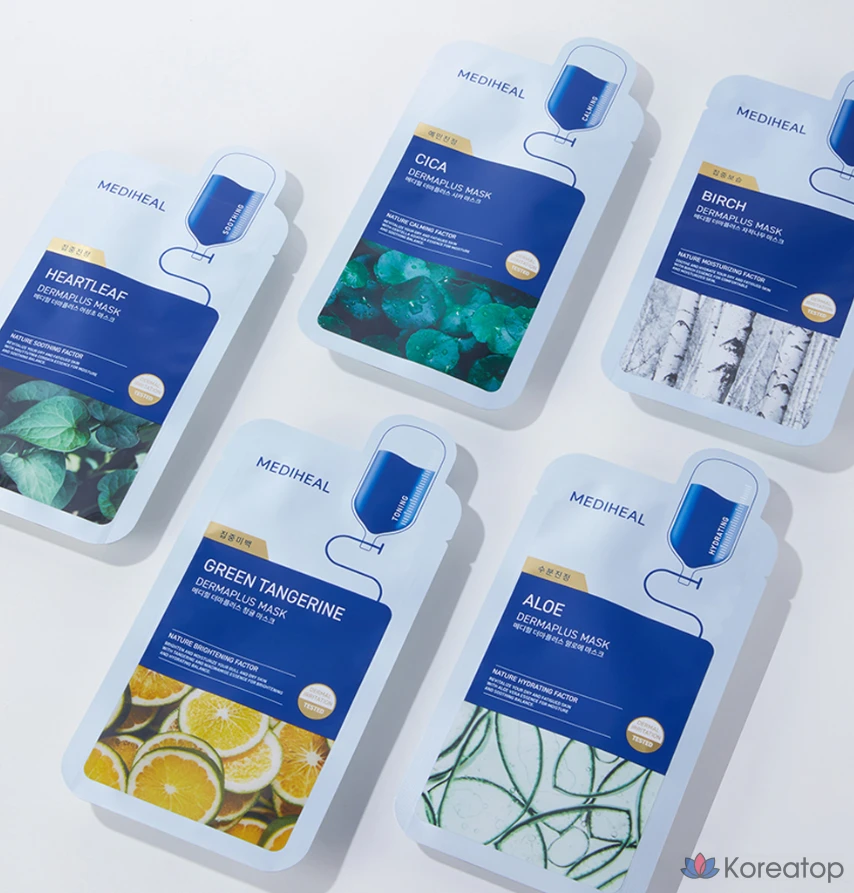 Тканевая маска для лица MEDIHEAL Derma Plus Birch Mask, 10 шт.