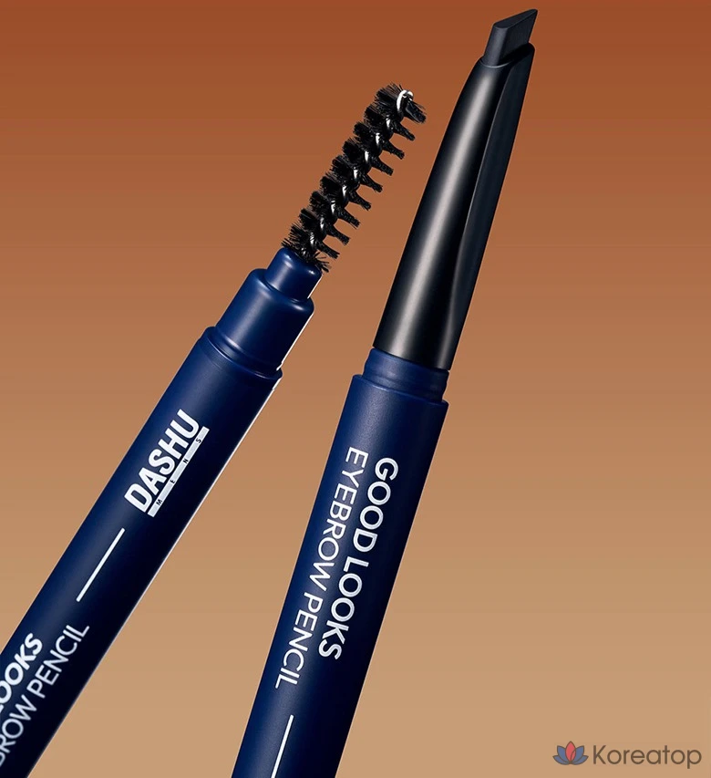 Карандаш для бровей DASHU Men's Good Looks Eyebrow Pencil, оттенок Natural Black, 1 шт., фото 8