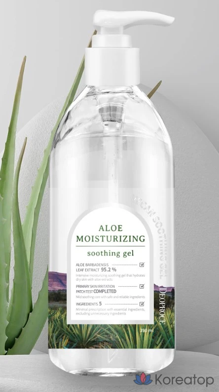 Гель для лица Deoproce Aloe Moisturizing Soothing Gel, 390 мл, 1 шт.
