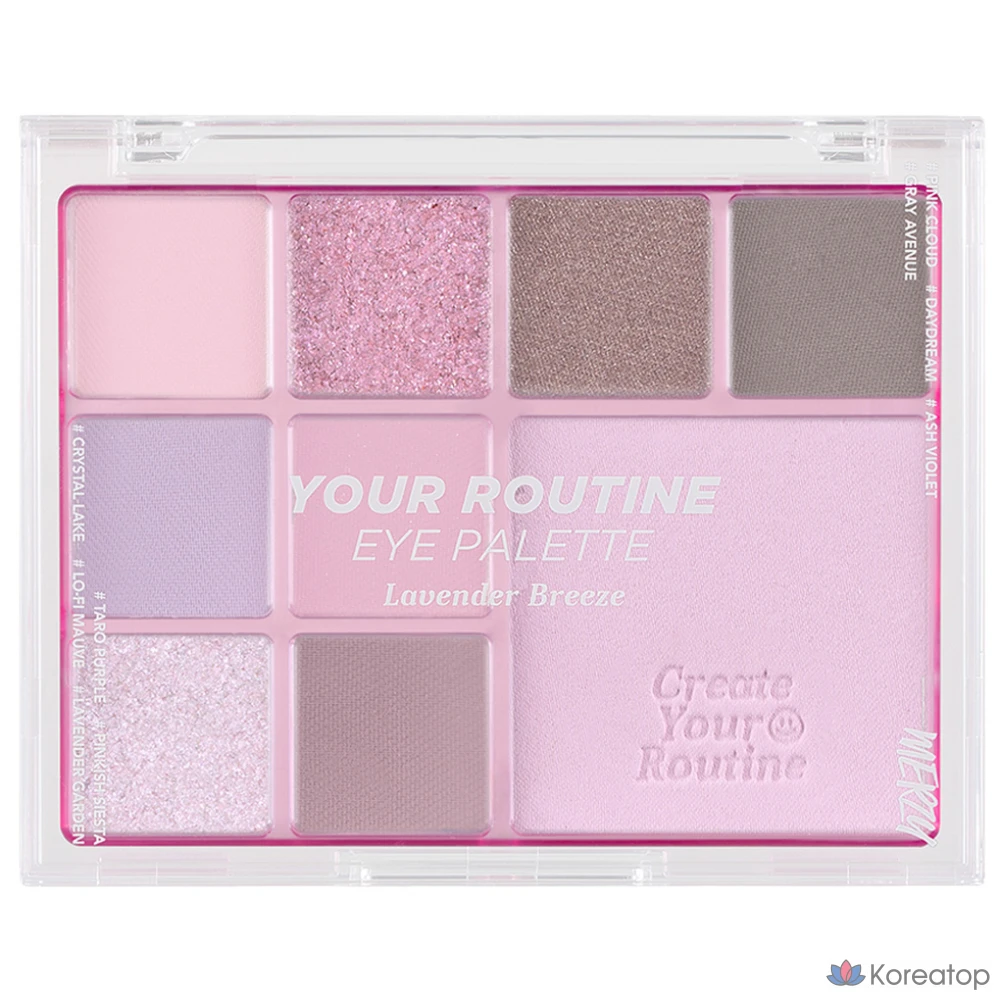 Палитра для век MERZY Your Routine Eye Palette, оттенок Lavender Breeze, 12.3 г, 1 шт.