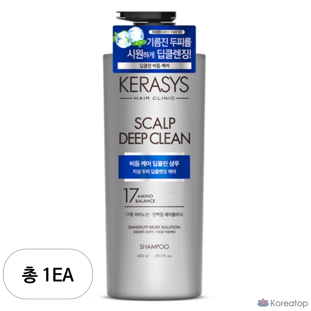 Шампунь KeraSys Scalp Dandruff Care Deep Clean Cooling Protein, 600 мл, 1 шт.