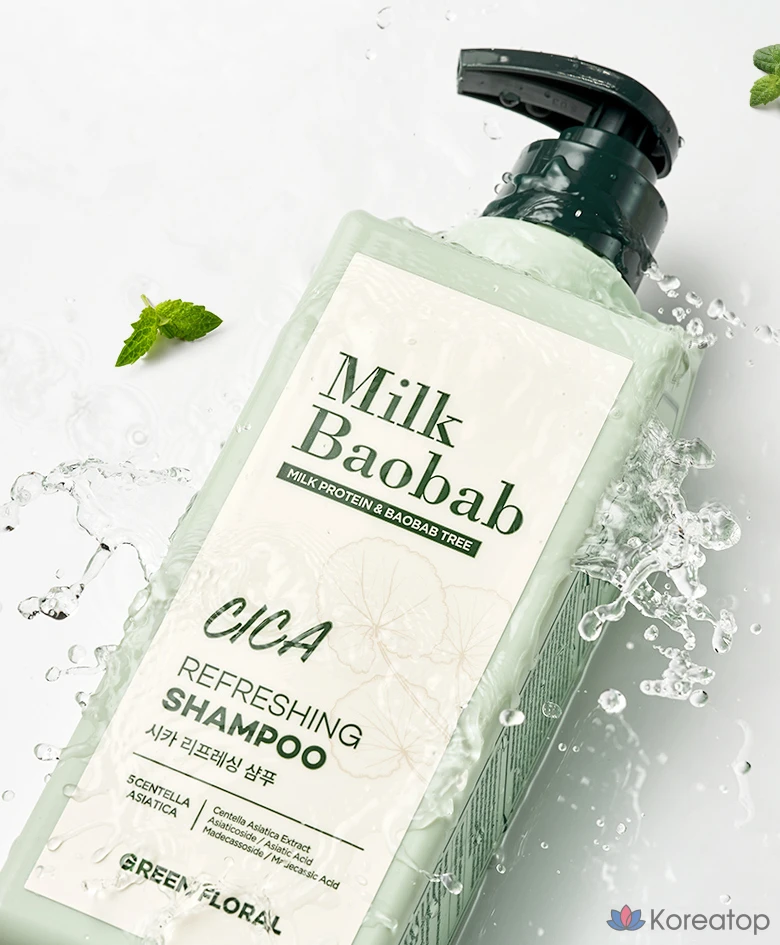 Шампунь Milk Baobab Cica Refreshing Shampoo Green Floral, 500 мл, 1 шт.