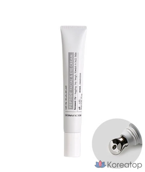 Крем для лица и области вокруг глаз Derma Factory Peptide Facial & Eye Cream, 20 мл, 1 шт.