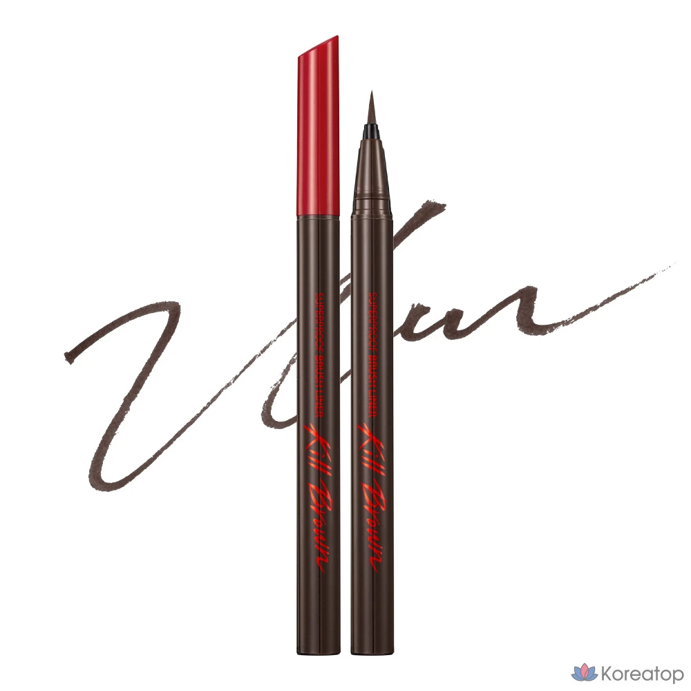 Подводка для глаз Clio Superproof Brush Liner, оттенок 01 Kill Black, 1 шт.