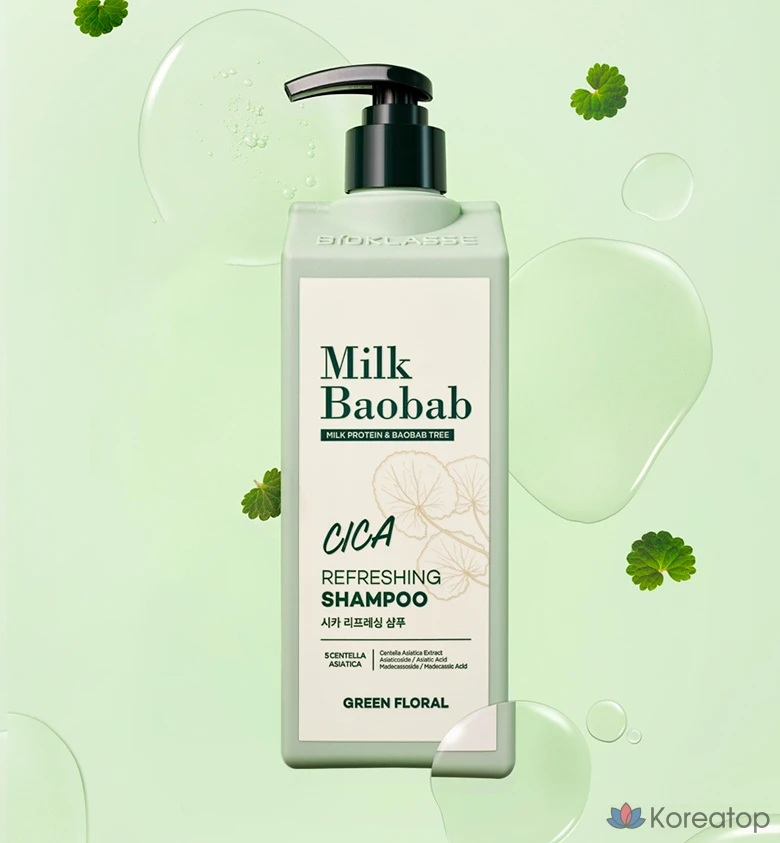 Шампунь Milk Baobab Cica Refreshing Shampoo Green Floral, 500 мл, 1 шт.