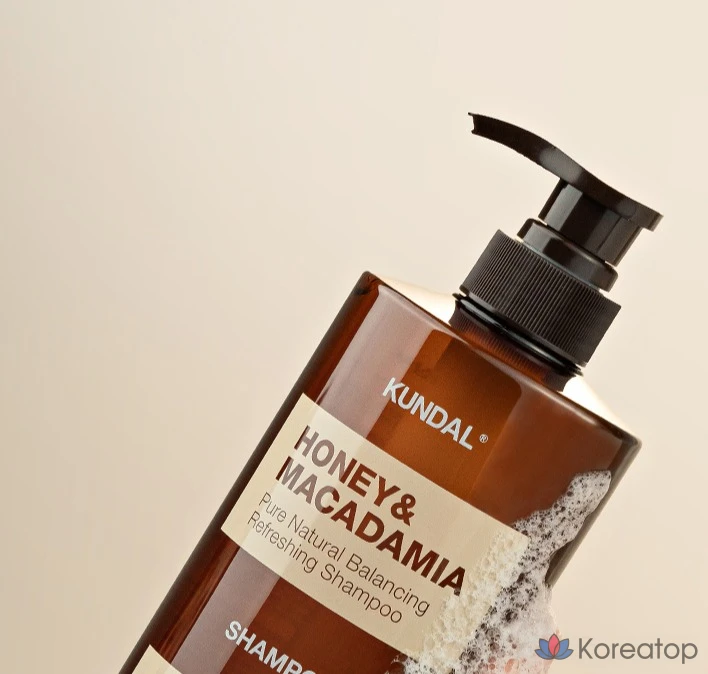 Шампунь Kundal Honey & Macadamia Nature Shampoo, аромат White Musk, 1.058 л, 1 шт., фото 5