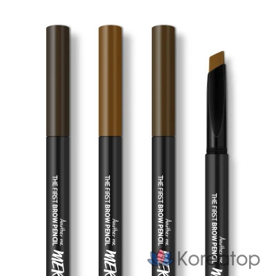 Карандаш для бровей MERZY The First Brow Pencil, оттенок B3 Almond Brown, 0.3 г, 1 шт., фото 5
