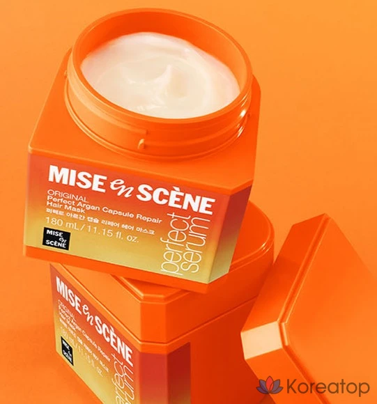 Маска для волос Mise en Scene Perfect Argan Capsule Repair Hair Mask, 180 г, 2 шт., фото 8