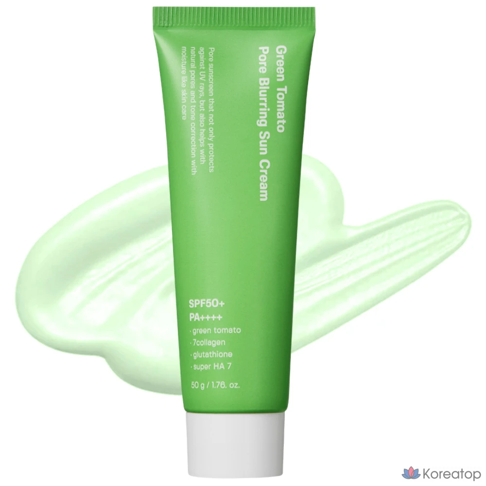 Солнцезащитный крем Sungboon Editor Green Tomato Pore Blurring Sun Cream SPF50+ PA++++, 50 г, 1 шт.