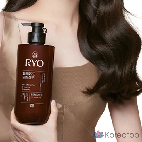 Шампунь Ryo Heukwoon Volume для укрепления корней волос и облегчения симптомов выпадения волос, аромат Woody, 480 мл, 1 шт., фото 5