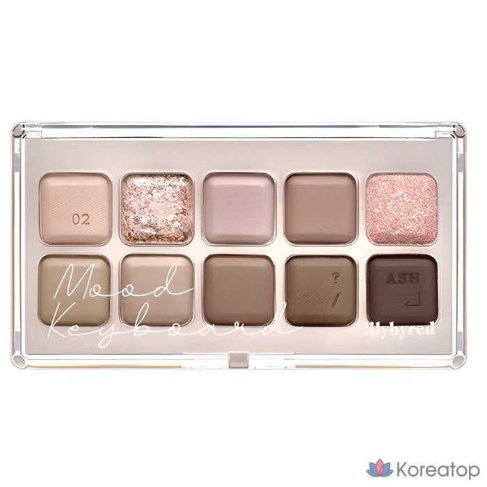 Палетка теней для век Lilybyred Mood Keyboard Eye Palette, оттенок 02, 1 шт.