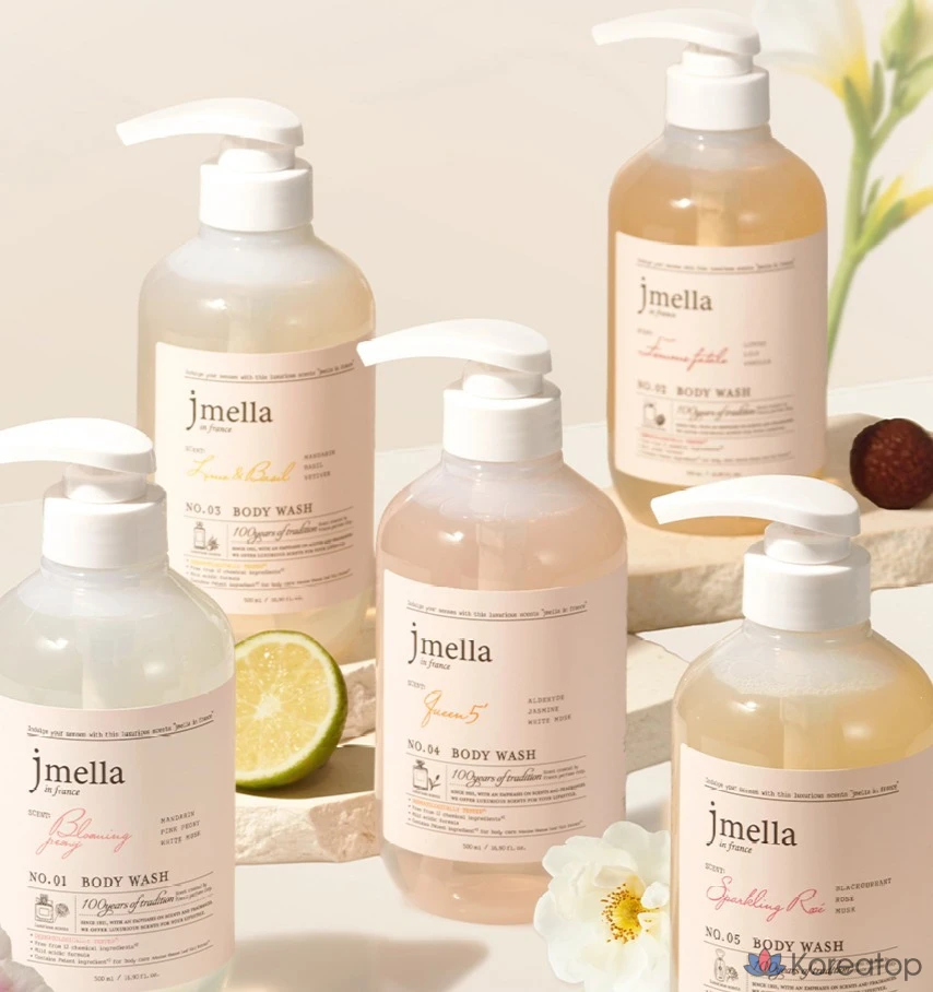 Гель для душа Jmella In France Lime & Basil Body Wash, Basil Citrus, 1 л, 1 шт., фото 7