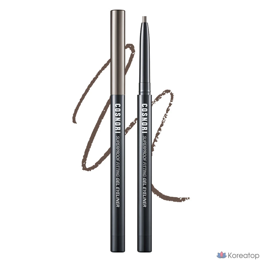 Подводка для глаз Cosnori Super Proof Fitting Gel Eyeliner Pencil, оттенок 15 Ash Gray, 1 шт.