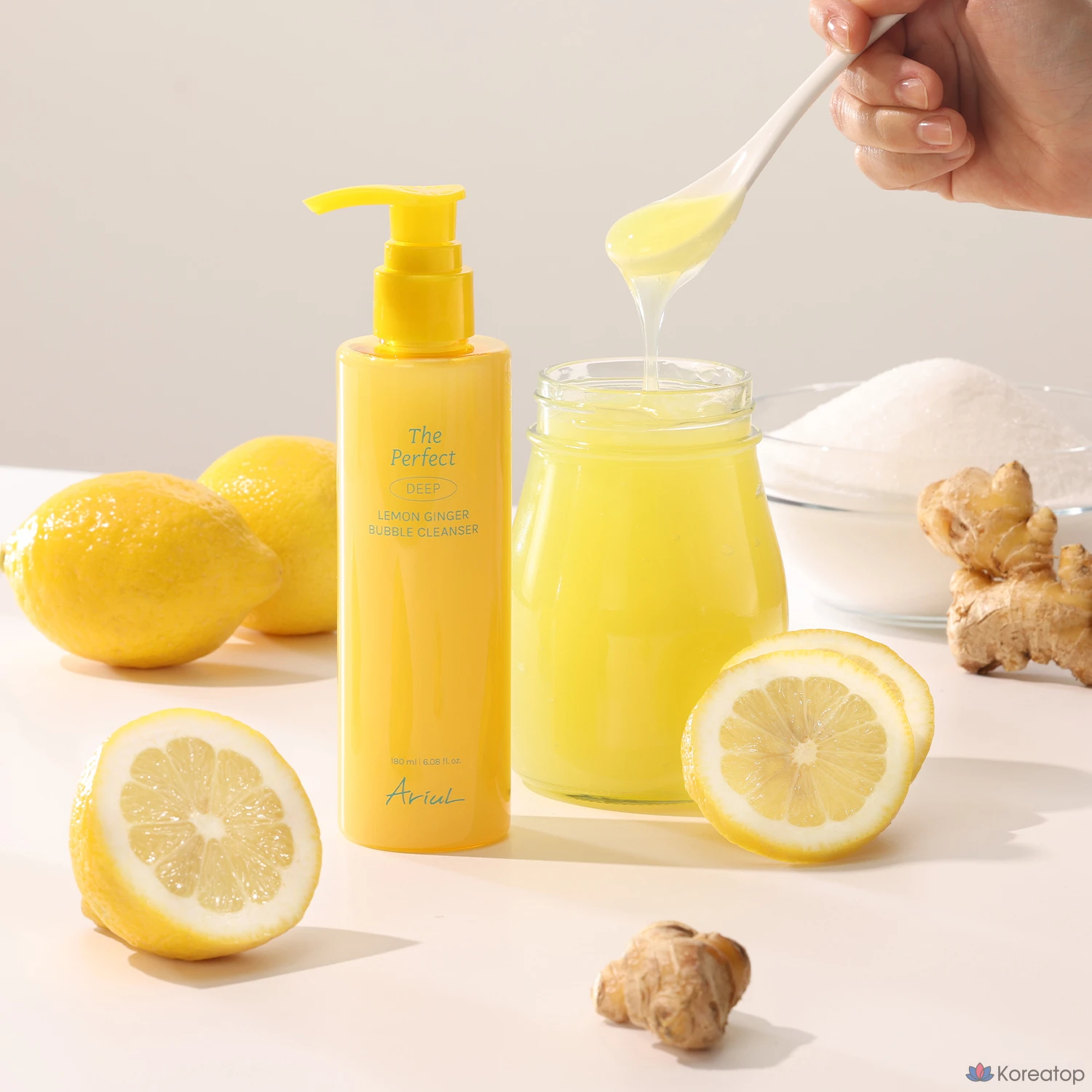 Очищающее средство с пузырьками Ariul The Perfect Lemon Ginger Cleanser, 180 мл, 1 шт.