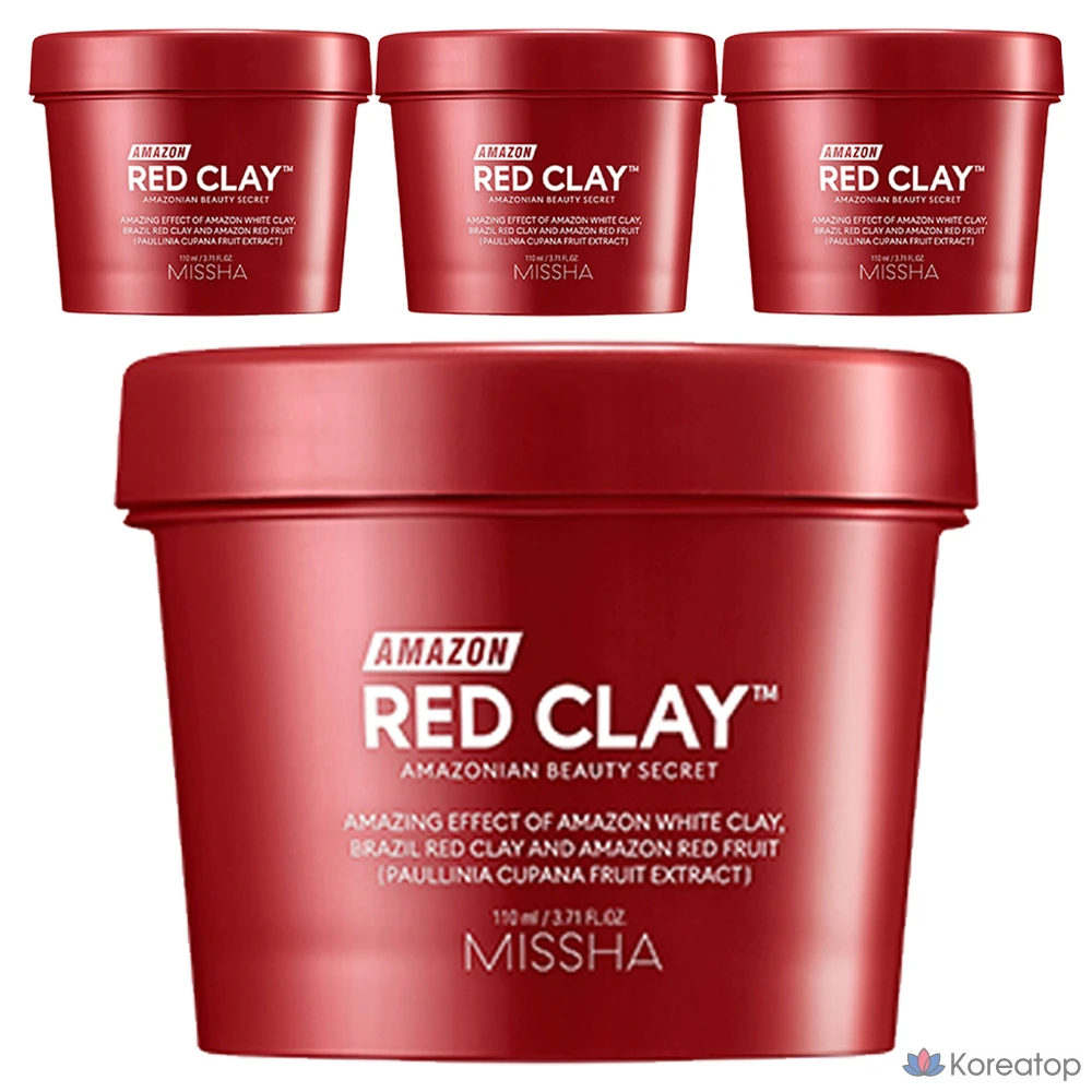 Маска для лица Missha Amazon Red Clay Pore Mask, 110 мл, 4 шт.