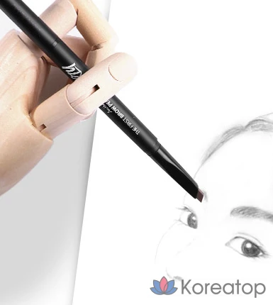 Карандаш для бровей MERZY The First Brow Pencil, оттенок B3 Almond Brown, 0.3 г, 1 шт., фото 7