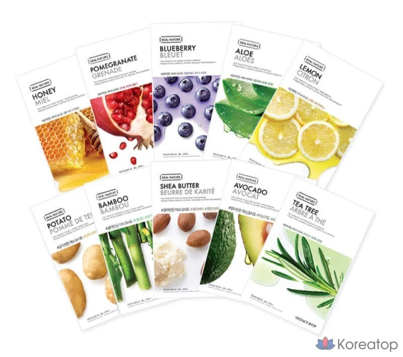 Тканевая маска для лица The Face Shop Real Nature Mask Sheet Cucumber, 80 шт., фото 3