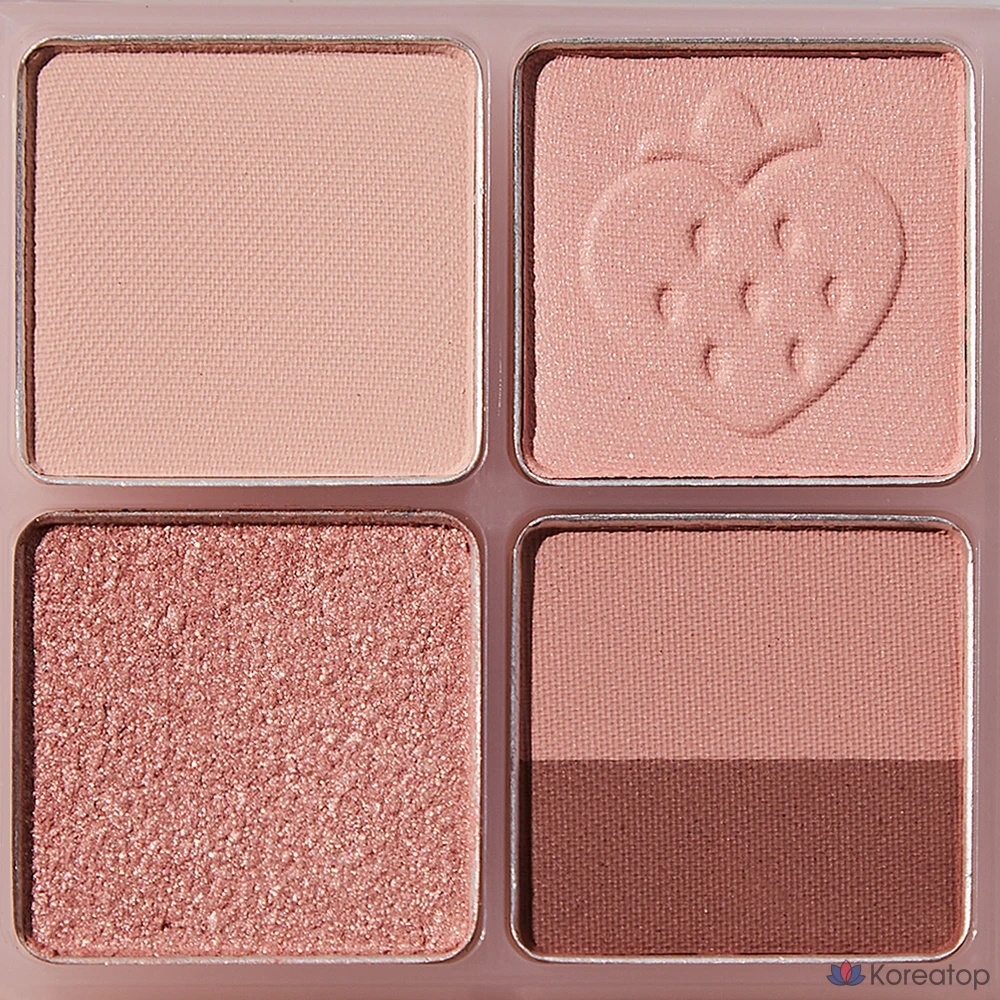 Тени для век Peripera Ink Pocket Shadow Palette 23AD Softberry, оттенок 8 Mute Strawberry, 1 шт., фото 4