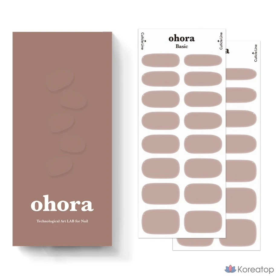 Набор для ухода Ohora Gel Strip Nail 30-piece Set, оттенок Cream Beige, 30 шт.