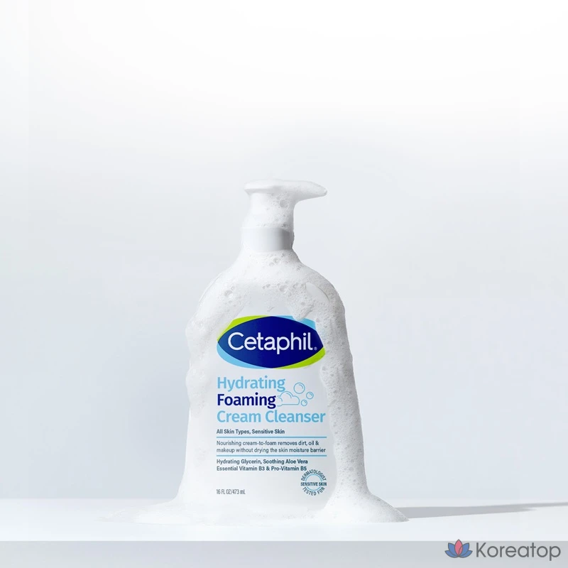 Очищающий крем Cetaphil Hydrating Foaming Cream Cleanser, 473 мл, 1 шт., фото 5