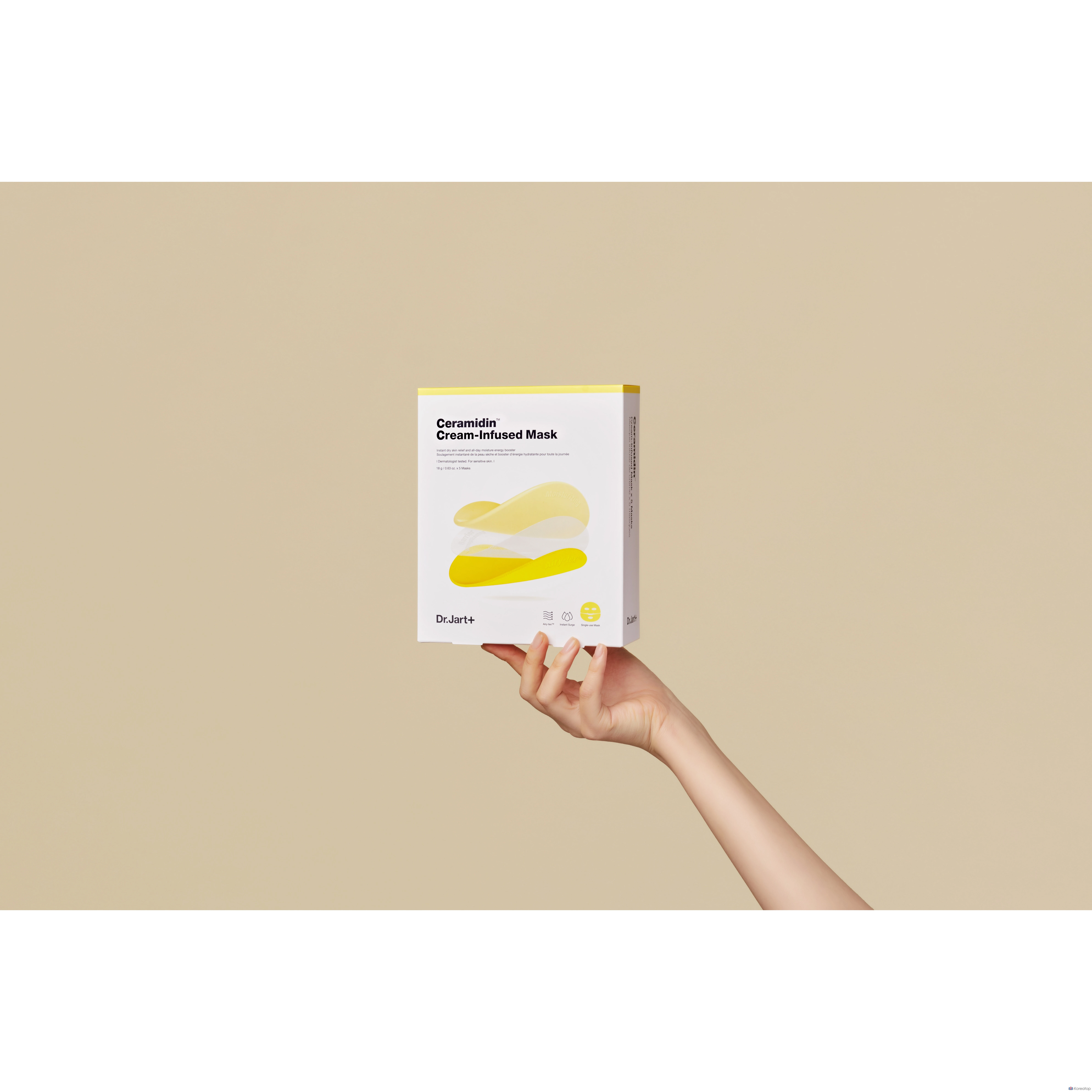 Тканевая маска для лица Dr. Jart+ Ceramidin Cream Infused Mask, 90 г, 5 шт., фото 5
