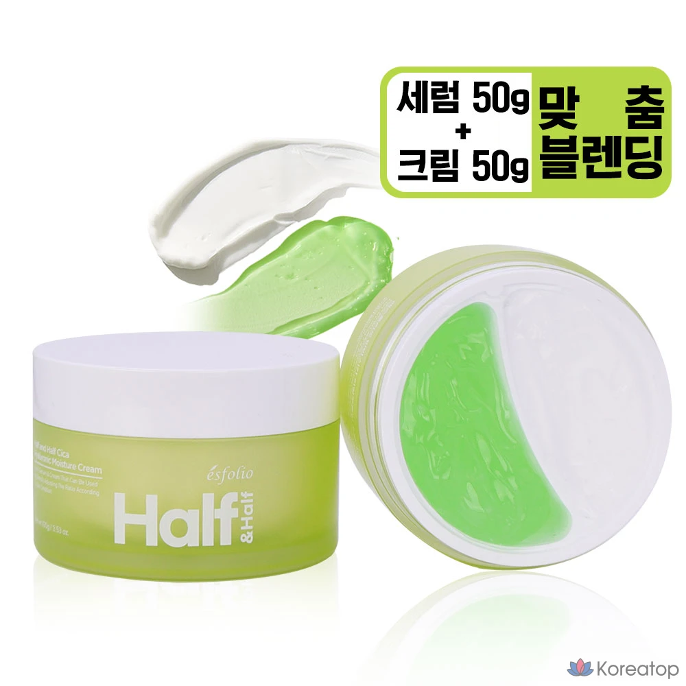 Сыворотка и крем Esfolio Half & Half Cica Hyaluronic Acid Moisture Serum & Cream, 100 г, 1 шт.