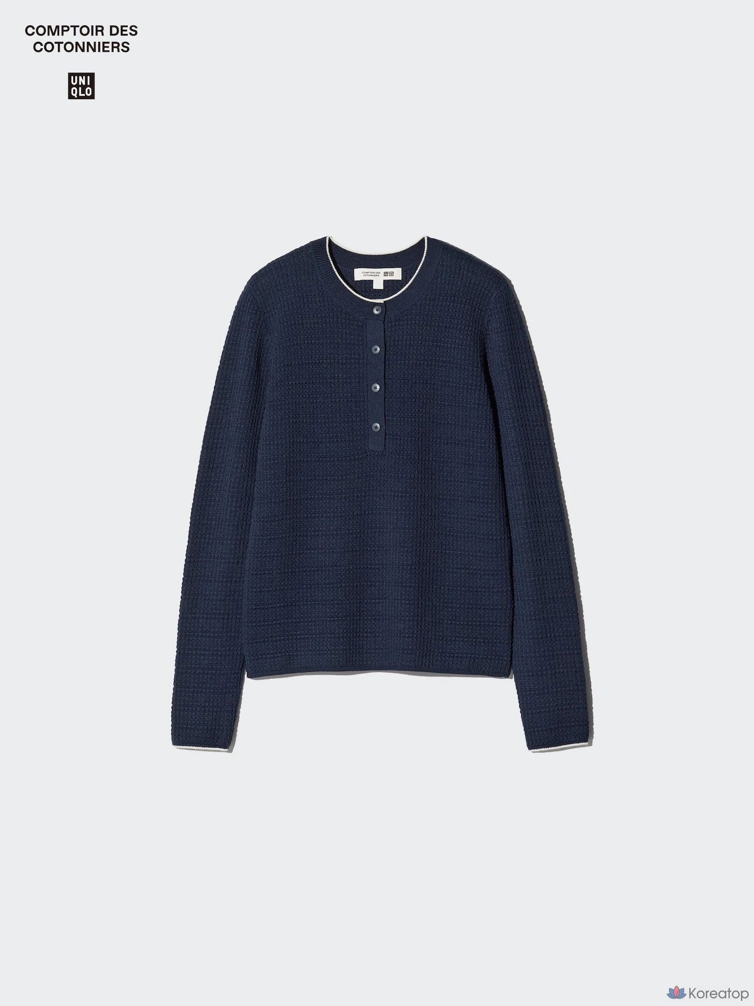 Свитер Uniqlo Merino Blend Henley Neck Sweater